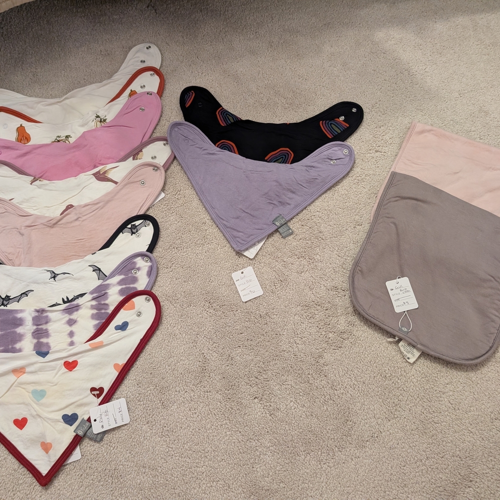 12 Kyte Baby Bibs and Burp Cloths Bundle
